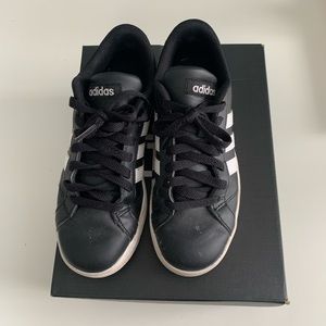 Adidas Cloudfoam Black 3 Striped Sneaker